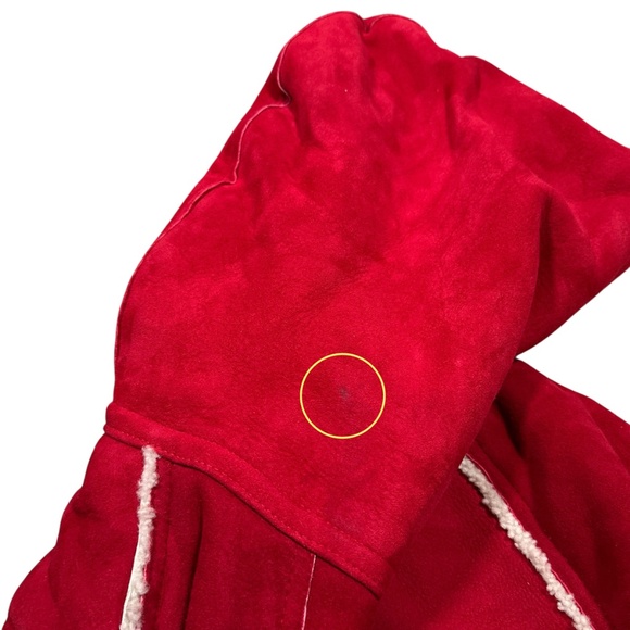 HBC Hudsons Bay 2006 Olympics Team Canada Shearling Sherpa Suede Jacket Mens XL - Picture 9 of 13